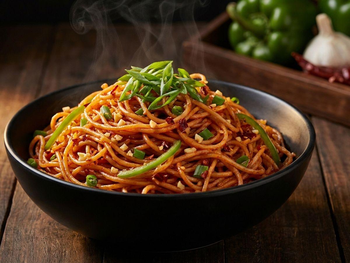 Chilli Garlic Noodles — pure veg Noodles