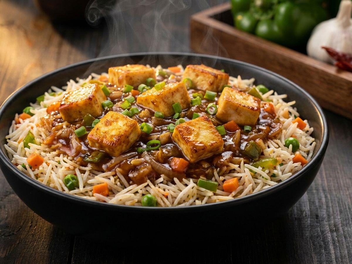Paneer Rice Manchurian — pure veg Rice